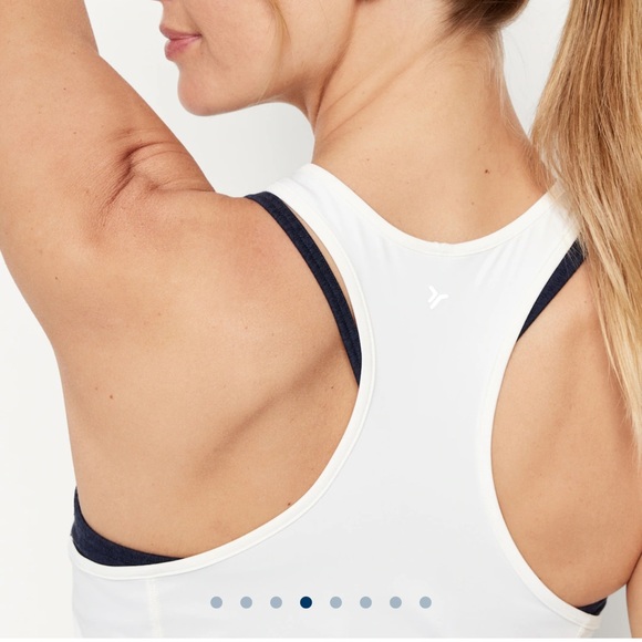 NWT OLD NAVY FlowForm Racerback Crop Tank Top Color: Magnolia SIZE X-LARGE - Picture 2 of 6